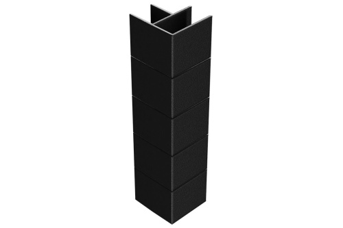 картинка Holzhof, Россия Угловой элемент для клумбы Holzhof Eco 25*250, пластик черный, 90град от магазина Сантехстрой