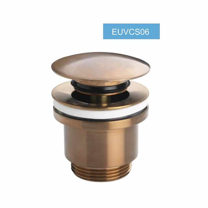 картинка Слив для умывальник CLICK - CLACK, латунный, розовое золото от магазина Сантехстрой