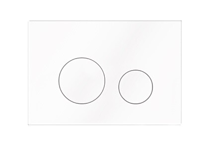картинка Клавиша смыва, Elsen, E11, с круглыми кнопками, для унитаза, шгв 220*13*150, цвет-белый от магазина Сантехстрой