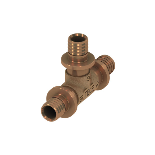 картинка Тройник, TECEflex, 90* редукционный,  20 х 16 х 16, бронза от магазина Сантехстрой