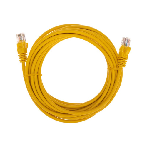 картинка Патч-корд U/UTP,  CAT 5e,  RJ45-RJ45, 26AWG, LSZH,  желтый,  5м REXANT от магазина Сантехстрой