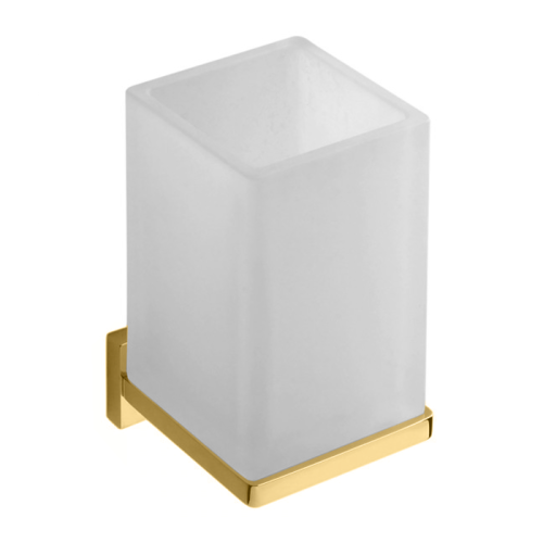 картинка Colombo Look Стакан подвесной, цвет: PVD золото матовое/матовое стекло от магазина Сантехстрой