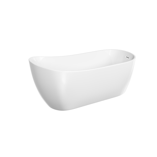 картинка FB06 Ванна акриловая отдельностоящая 1700*720*730мм, бел. слив-перелив в комплекте, хром от магазина Сантехстрой