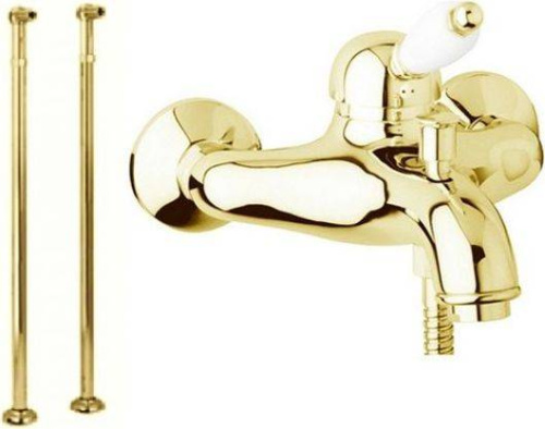 изображение смеситель cezares elite-vdpm-03/24-bi, для ванны, золото, ручка белая