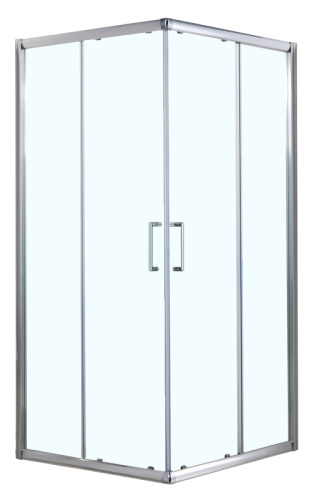 картинка Душевое ограждение Azario GREENWOOD 900х900х1850, БЕЗ ПОДДОНА, прозрачное стекло 6 мм, цвет профиля серебро (AZ-NNE1142 900) от магазина Сантехстрой
