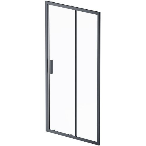 картинка W90G-100-1-195BT Gem Solo Дверь душевая 100х195, стекло прозрачное, профиль черный матовый от магазина Сантехстрой