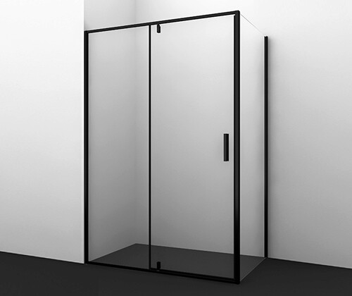 картинка Душевой уголок WasserKRAFT Elbе 120x100 74P10 профиль Черный стекло прозрачное от магазина Сантехстрой