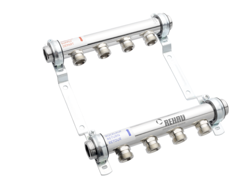 картинка Коллектор, 1", HLV 12, выход-3/4" ЕК, нержавеющая сталь от магазина Сантехстрой