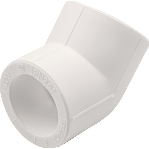 картинка Угольник THERMOLIGHT 45гр. PP-R 20 белый (50/500) от магазина Сантехстрой
