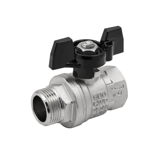 картинка Кран шаровой, ELSEN, Strong T, 1/2", НВ, ручка-бабочка, латунь от магазина Сантехстрой