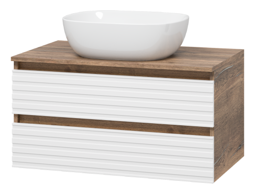 картинка Тумба под раковину Dakota - 80 подвесная (белая) от магазина Сантехстрой