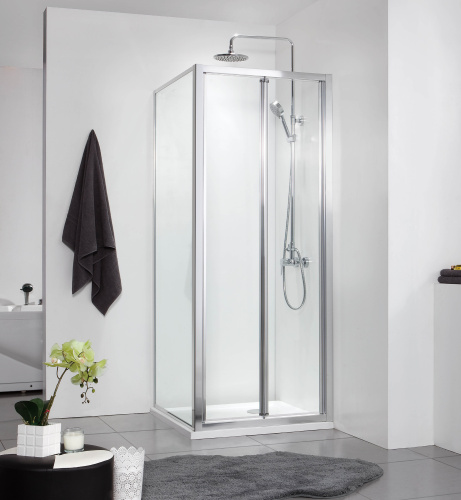 картинка Душевое ограждение Azario TORONTO 900х900х1900, без поддона, прозрачное стекло 5 мм, цвет профиля серебро (AZ-NAA1432B 900) от магазина Сантехстрой