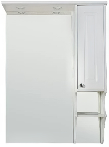 картинка Зеркало RUSH со шкафчиком DEVON 65 Белый матовый, правый (DEM75165W) от магазина Сантехстрой