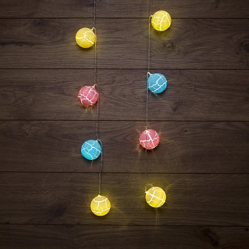 картинка Гирлянда светодиодная Карамельки 1.5 м,  прозрачный ПВХ,  10 LED,  теплый белый,  питание 2 х АА (батарейки не в комплекте) от магазина Сантехстрой