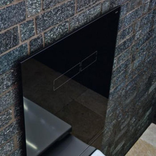 картинка TECElux Верхняя панель с механическим блоком управления, стекло черное, клавиши хром глянцевый от магазина Сантехстрой