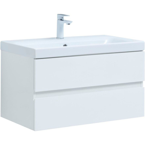 картинка Тумба под раковину Aquanet Беркли 80 302351 подвесная Белый глянец от магазина Сантехстрой