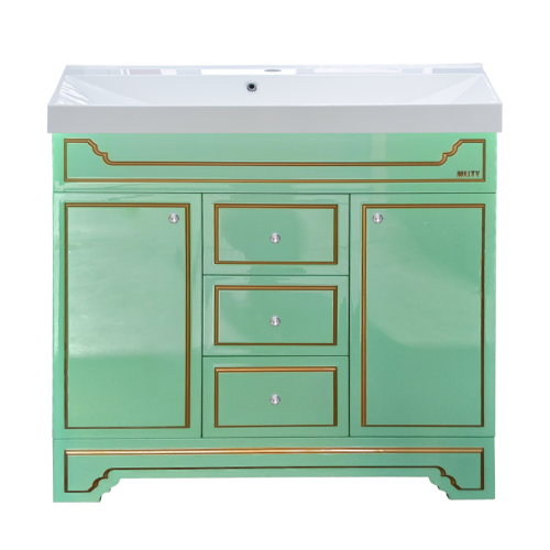 картинка Тумба с раковиной Misty Praga 105 с 3 ящиками, цвет салатовый от магазина Сантехстрой