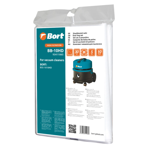 картинка Комплект мешков пылесборных для пылесоса Bort BB-10HD (93411065) от магазина Сантехстрой