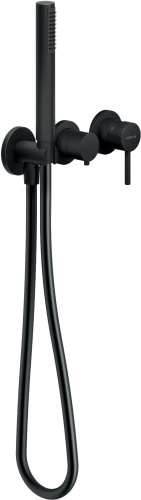 картинка Душевой набор со смесителем для ванны Nobili Live WESK100/1TBM Velvet black черный матовый от магазина Сантехстрой