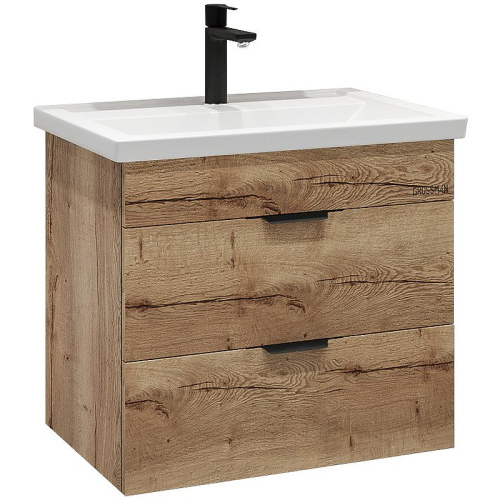 картинка Тумба под раковину Grossman Форта 60 106005 подвесная Дуб галифакс от магазина Сантехстрой