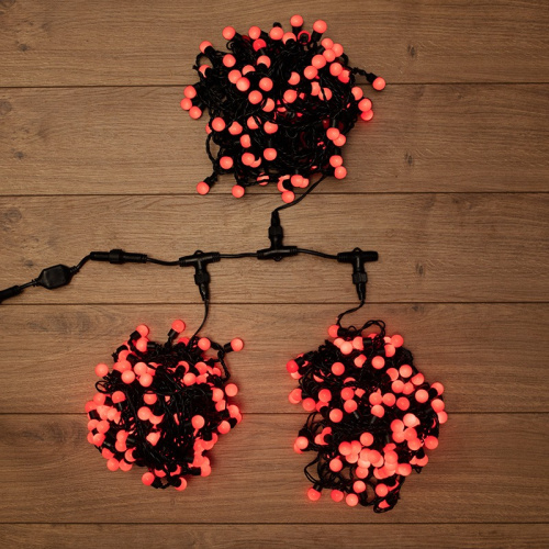 картинка Гирлянда LED ClipLight - ШАРИКИ 24V,  3 нити по 20 м,  цвет диодов Красный от магазина Сантехстрой