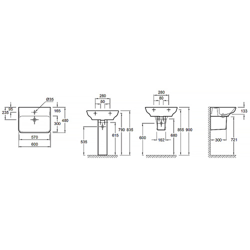 картинка Раковина подвесная Jacob Delafon Struktura 60 см, белый (EGD112-00) от магазина Сантехстрой