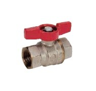 картинка Кран шаровой полнопр. DADO 1/2" B-В ручка - бабочка красная от магазина Сантехстрой