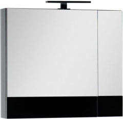 картинка Зеркальный шкаф Aquanet 00175385 Черный от магазина Сантехстрой