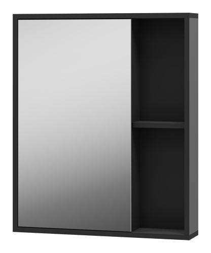 картинка Зеркальный шкаф Misty Ненси 60 универсальный (антрацит) от магазина Сантехстрой