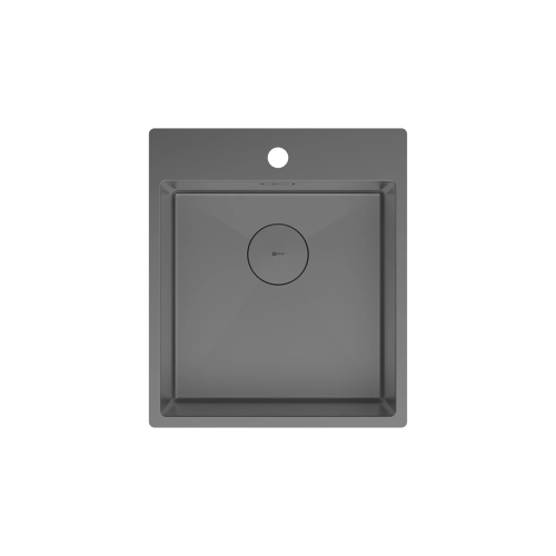 картинка Кухонная мойка Lemark JANGA 440 прямоугольная из нержавеющей стали цвет: графит (9936103) от магазина Сантехстрой