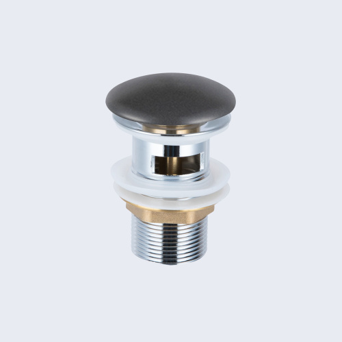 картинка Донный клапан с керамической крышкой Vincea DBS-216MA, мат. антрацит крышка, с переливом от магазина Сантехстрой