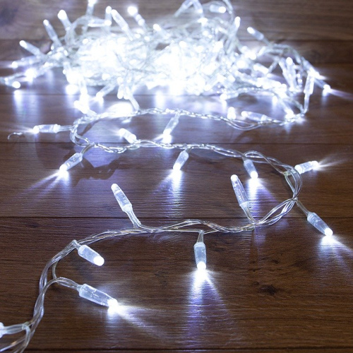 картинка Гирлянда Кластер 10 м,  прозрачный ПВХ IP65, 200 LED,  белый,  соединяется от магазина Сантехстрой