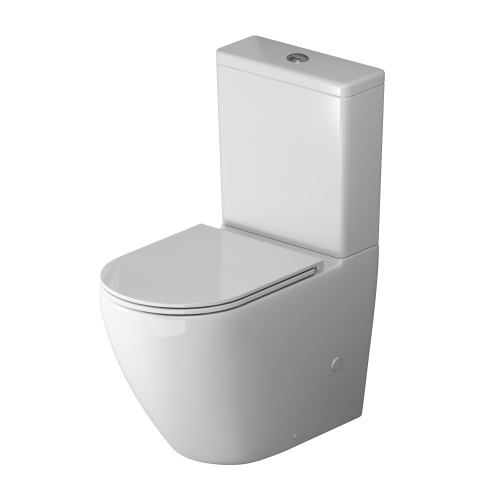 картинка Унитаз напольный Grossman GR-4407SQ (660х390х855) безободковый,белый с тонкой крышкой,микролифт,смыв торнадо,2 места от магазина Сантехстрой