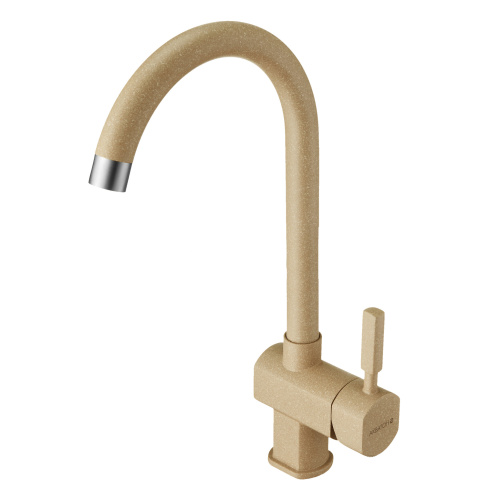 картинка смеситель для кухни aquaton лиам, однорычажный, латте (1ax003fcxx260)