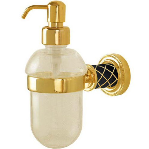 картинка Дозатор для жидкого мыла Boheme Murano 10912-B-G Золото Черный от магазина Сантехстрой