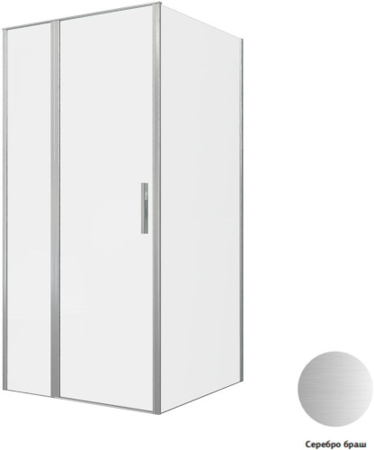 картинка Душевой уголок Allen Brau Priority 100x100 3.31029.BA + 3.31047.BA серебро браш от магазина Сантехстрой