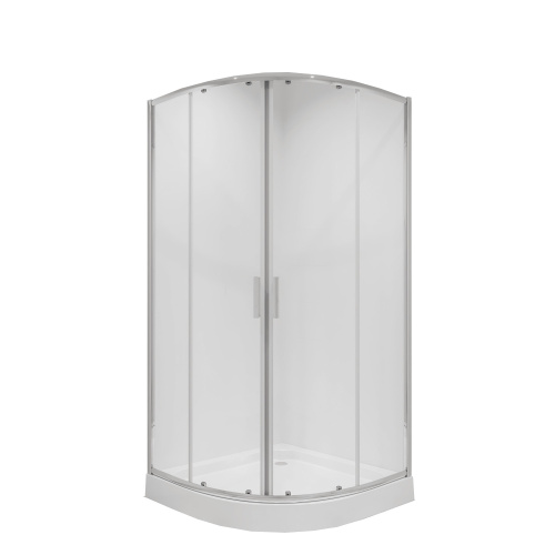 картинка Душевое ограждение Niagara Nova NG-6686-08 (80х80х195) четверть круга,хром,двери раздвижные,стекло прозрачное,1 место от магазина Сантехстрой