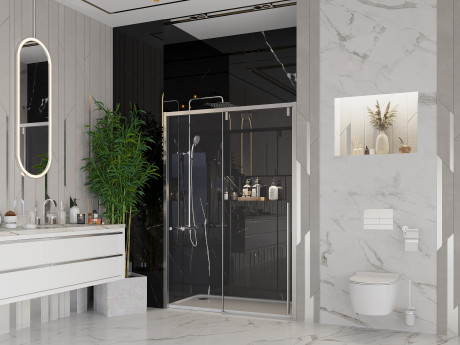 картинка Душевая дверь 160 см Ambassador Intense 110021105IX прозрачное от магазина Сантехстрой