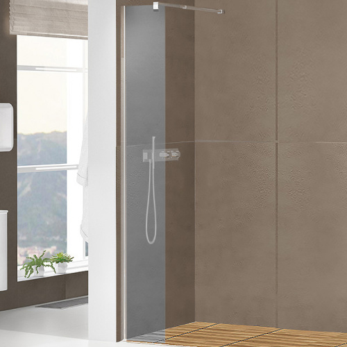 картинка Душевая перегородка Cezares Liberta 25 LIBERTA-L-1-25-GR-Cr профиль Хром стекло серое от магазина Сантехстрой