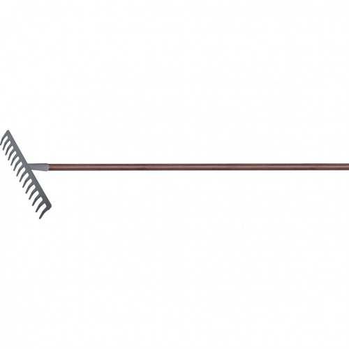 картинка Грабли стальные, 360 х 1250 мм, 14 прямых зубьев, деревянный лакированный черенок, Luxe, Palisad от магазина Сантехстрой