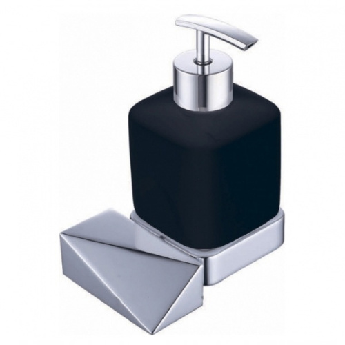 картинка Дозатор для жидкого мыла Boheme New Venturo 10317-CR-B Хром, черный от магазина Сантехстрой