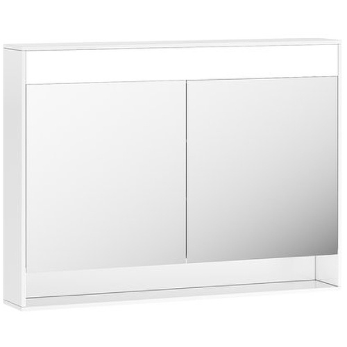 картинка Зеркальный шкаф Ravak MC Step 100 X000001421 с подсветкой Белый глянцевый от магазина Сантехстрой