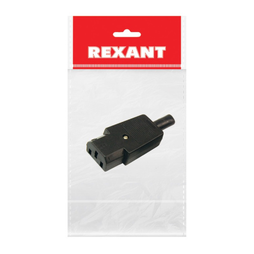 картинка Сетевой штекер на шнур (1 шт. ) (пакет БОПП) REXANT от магазина Сантехстрой