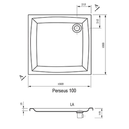 фотография акриловый поддон для душа ravak galaxy elipso la 100х100 белый (a02aa01210)