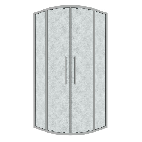 картинка Душ.ограждение 301.K33.02.1010.10.02 Cosmo (100*100*195) полукруг,раздвижн,хром,стекло шиншилла,1мес от магазина Сантехстрой