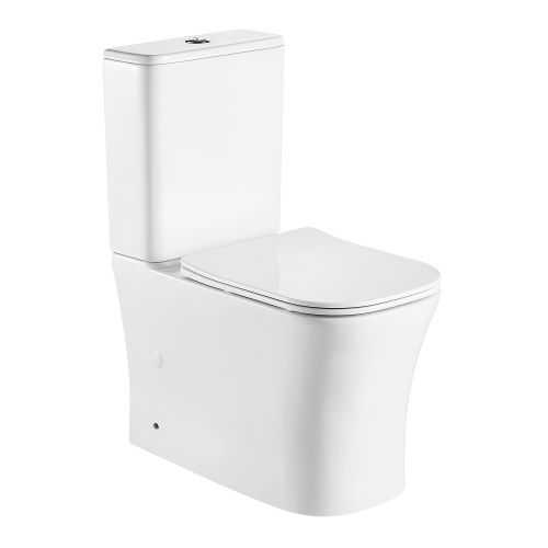 картинка Унитаз-компакт Azario ANTEO SQUARE 385х630х820 напольный, безободковый, с быстросъемным сиденьем микролифт (AZ-1218A) от магазина Сантехстрой