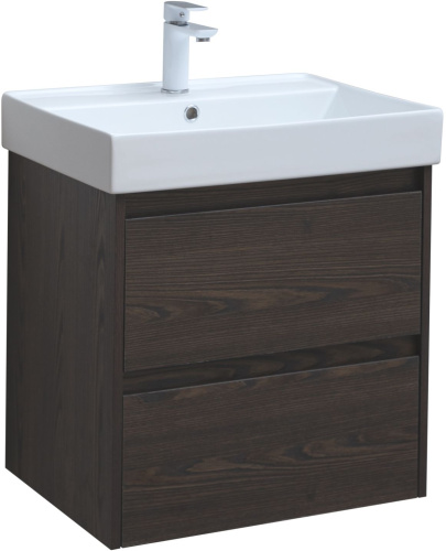 картинка Тумба под раковину Aquanet Nova Lite 60 дуб черный (2 ящика) от магазина Сантехстрой