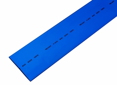 картинка Трубка термоусаживаемая ТУТ нг 40,0/20,0мм,  синяя,  упаковка 10 шт.  по 1м REXANT от магазина Сантехстрой