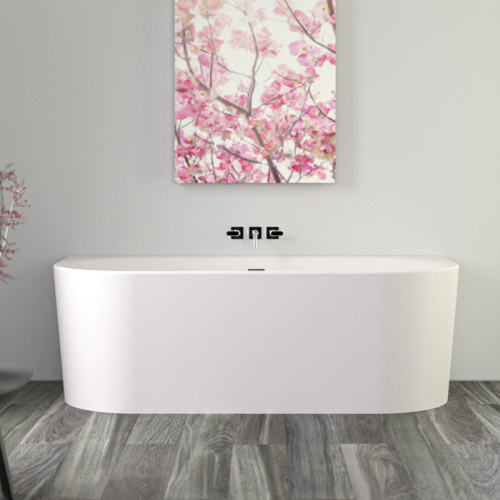картинка KNIEF Fresh Wall  Ванна пристенная 180х80х60см, с щелевым переливом, без слив-перелива, цвет белый (продавать со сливом 0100-091-06) от магазина Сантехстрой