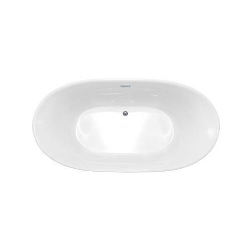 картинка Ванна акриловая Vincea VBT-405-1700, 1700*800*580, цвет белый, слив-перелив в комплекте, хром от магазина Сантехстрой